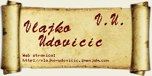 Vlajko Udovičić vizit kartica